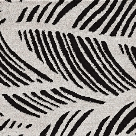 Palacedesigns 39 x 59 in. Black or White Polypropylene Rug PA3679395